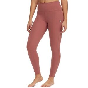 Vuori Bayview Waffle Knit Thermal Leggings Rosewood